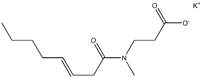 3-[N-Methyl-N-(3-octenoyl)amino]propionic acid potassium salt Struktur