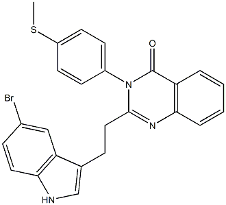 2-[2-(5-Bromo-1H-indol-3-yl)ethyl]-3-(4-methylthiophenyl)quinazolin-4(3H)-one Struktur