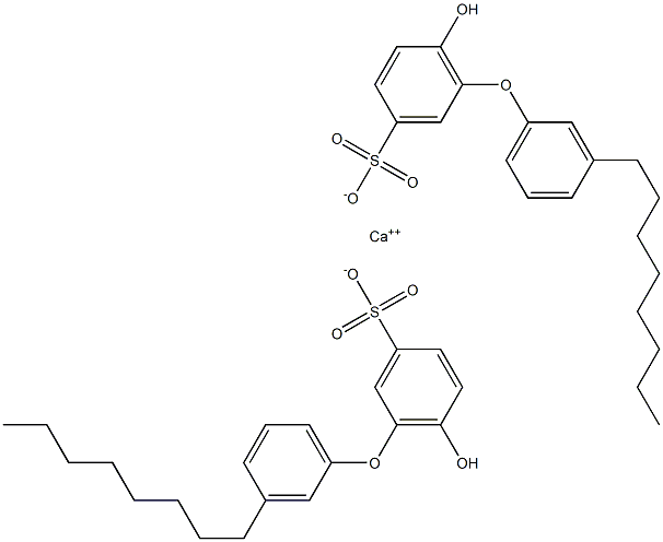 Bis(6-hydroxy-3'-octyl[oxybisbenzene]-3-sulfonic acid)calcium salt Struktur