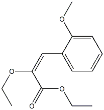 (E)-3-(2-Methoxyphenyl)-2-ethoxyacrylic acid ethyl ester Struktur