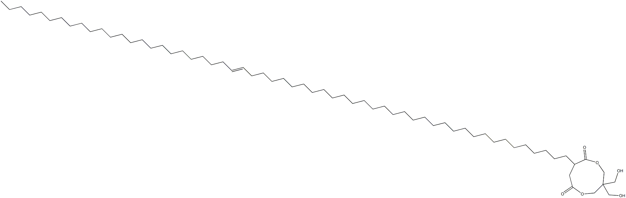 3,3-Bis(hydroxymethyl)-8-(33-heptapentacontenyl)-1,5-dioxacyclononane-6,9-dione Struktur