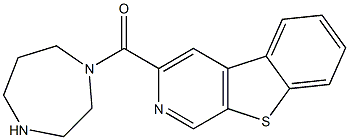 3-(1,4-Diazacycloheptan-1-ylcarbonyl)[1]benzothieno[2,3-c]pyridine Struktur