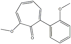 2-Methoxy-7-(2-methoxyphenyl)-2,4,6-cycloheptatrien-1-one Struktur