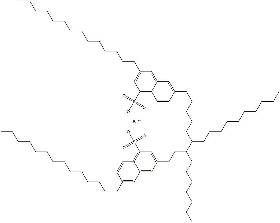 Bis(3,6-ditetradecyl-1-naphthalenesulfonic acid)barium salt Struktur