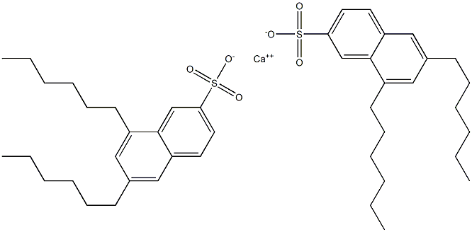 Bis(6,8-dihexyl-2-naphthalenesulfonic acid)calcium salt Struktur