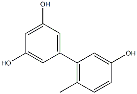 6'-Methyl-1,1'-biphenyl-3,3',5-triol Struktur