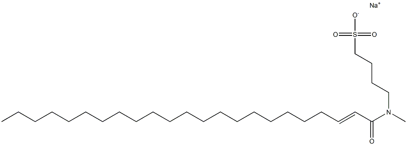 4-[N-(1-Oxo-2-tricosen-1-yl)-N-methylamino]-1-butanesulfonic acid sodium salt Struktur