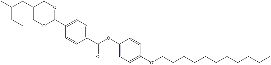 (+)-4-[5-(2-Methylbutyl)-1,3-dioxan-2-yl]benzoic acid 4-undecyloxyphenyl ester Struktur