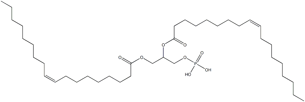 (-)-1-O,2-O-Dioleoyl-D-glycerol 3-phosphoric acid Struktur