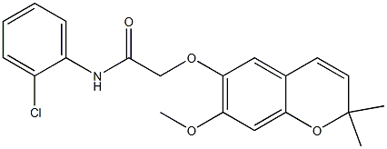 2-[[2,2-Dimethyl-7-methoxy-2H-1-benzopyran-6-yl]oxy]-2'-chloroacetanilide Struktur