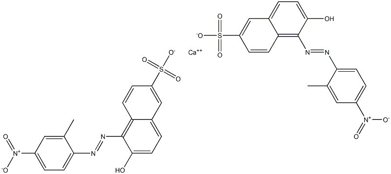 Bis[1-[(2-methyl-4-nitrophenyl)azo]-2-hydroxy-6-naphthalenesulfonic acid]calcium salt Struktur