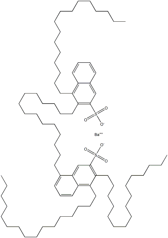 Bis(3,4-dihexadecyl-2-naphthalenesulfonic acid)barium salt Struktur