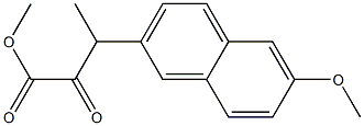 3-(6-Methoxy-2-naphtyl)-2-oxobutyric acid methyl ester Struktur