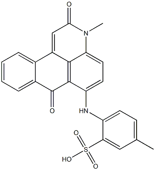 3-Methyl-6-(2-sulfo-4-methylanilino)-7H-dibenz[f,ij]isoquinoline-2,7(3H)-dione Struktur