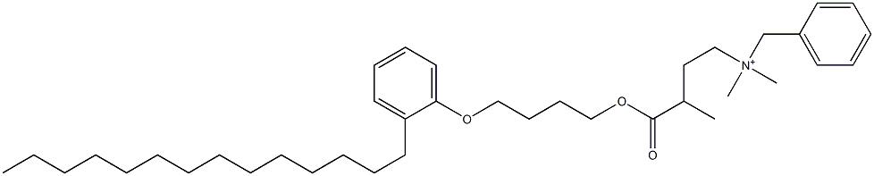 N,N-Dimethyl-N-benzyl-N-[3-[[4-(2-tetradecylphenyloxy)butyl]oxycarbonyl]butyl]aminium Struktur