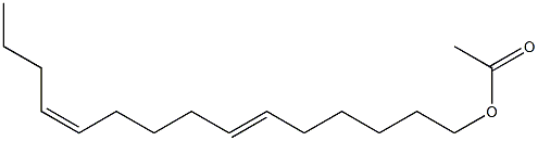 Acetic acid [(6E,11Z)-6,11-pentadecadienyl] ester Struktur