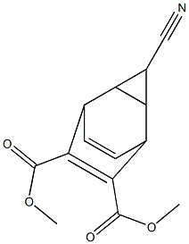 3-Cyanotricyclo[3.2.2.02,4]nona-6,8-diene-6,7-dicarboxylic acid dimethyl ester Struktur