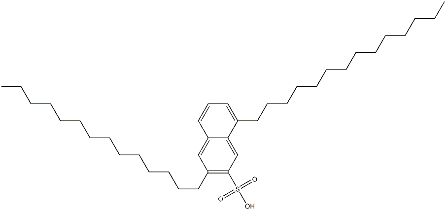 3,8-Ditetradecyl-2-naphthalenesulfonic acid Struktur