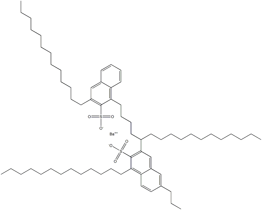 Bis(1,3-ditridecyl-2-naphthalenesulfonic acid)barium salt Struktur