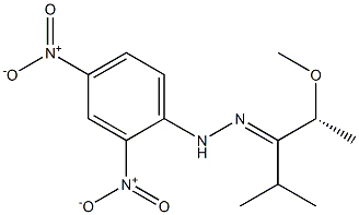 [R,(+)]-2-Methoxy-4-methyl-3-pentanone 2,4-dinitrophenyl hydrazone Struktur