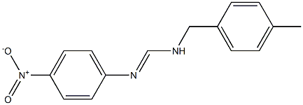 N1-(p-Methylbenzyl)-N2-(p-nitrophenyl)formamidine Struktur