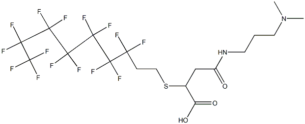 3-[[3-(Dimethylamino)propyl]carbamoyl]-2-[(3,3,4,4,5,5,6,6,7,7,8,8,9,9,9-pentadecafluorononyl)thio]propionic acid Struktur