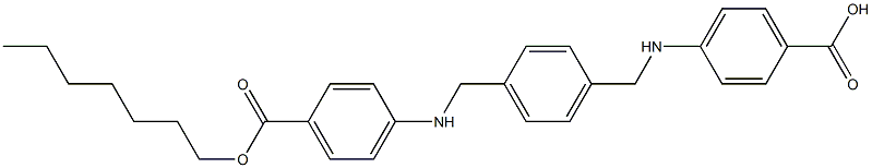 4,4'-[p-Phenylenebis(methylene)bis(imino)]bis[benzoic acid heptyl] ester Struktur