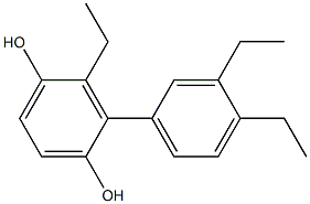 2-Ethyl-3-(3,4-diethylphenyl)benzene-1,4-diol Struktur