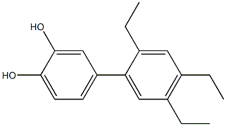 4-(2,4,5-Triethylphenyl)benzene-1,2-diol Struktur