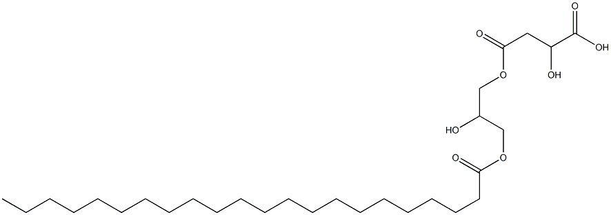 D-Malic acid hydrogen 4-(2-hydroxy-3-docosanoyloxypropyl) ester Struktur