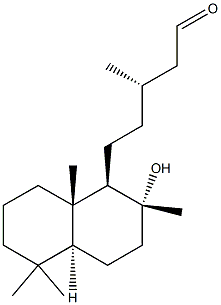 8-Hydroxylabdan-15-al Struktur