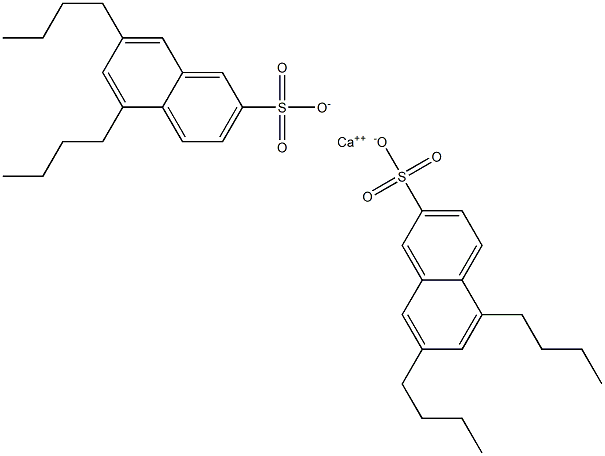 Bis(5,7-dibutyl-2-naphthalenesulfonic acid)calcium salt Struktur