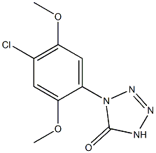 1-(2,5-Dimethoxy-4-chlorophenyl)-1H-tetrazol-5(4H)-one Struktur