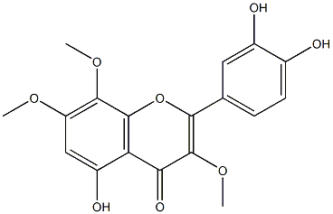 3',4',5-Trihydroxy-3,7,8-trimethoxyflavone Struktur