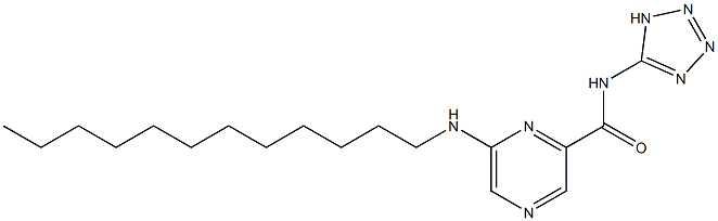 6-Dodecylamino-N-(1H-tetrazol-5-yl)pyrazine-2-carboxamide Struktur