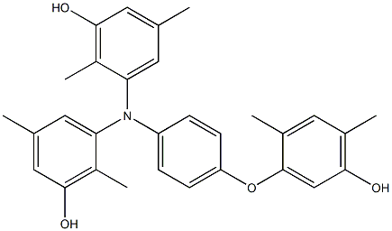 N,N-Bis(3-hydroxy-2,5-dimethylphenyl)-4-(5-hydroxy-2,4-dimethylphenoxy)benzenamine Struktur