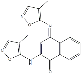 2-(4-Methyl-5-isoxazolylamino)-4-(4-methyl-5-isoxazolylimino)naphthalen-1(4H)-one Struktur