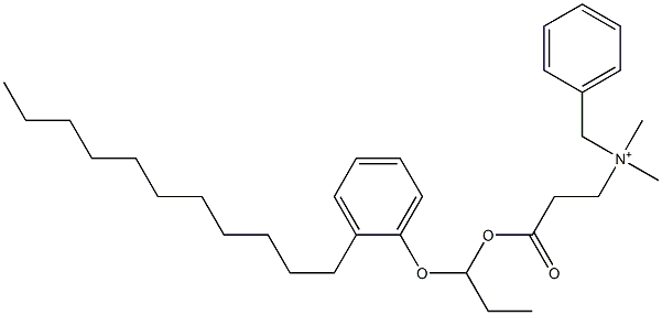 N,N-Dimethyl-N-benzyl-N-[2-[[1-(2-undecylphenyloxy)propyl]oxycarbonyl]ethyl]aminium Struktur