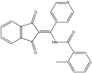 2-[(2-Methylbenzoylamino)-4-pyridylmethylene]indane-1,3-dione Struktur