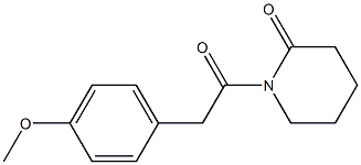 1-(4-Methoxybenzylcarbonyl)piperidin-2-one Struktur