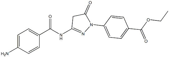 3-(4-Aminobenzoylamino)-1-(4-ethoxycarbonylphenyl)-2-pyrazolin-5-one Struktur