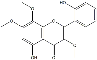 2',5-Dihydroxy-3,7,8-trimethoxyflavone Struktur