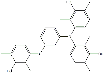 N,N-Bis(3-hydroxy-2,4-dimethylphenyl)-3-(3-hydroxy-2,4-dimethylphenoxy)benzenamine Struktur