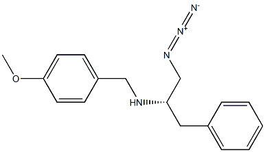 (2S)-1-Azido-2-(p-methoxybenzyl)amino-3-phenylpropane Struktur