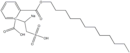 Phthalic acid 1-dodecyl 2-(1-sodiosulfoethyl) ester Struktur