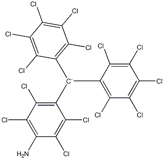 Bis(pentachlorophenyl)(4-amino-2,3,5,6-tetrachlorophenyl)methanide Struktur