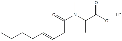 2-[N-Methyl-N-(3-octenoyl)amino]propionic acid lithium salt Struktur