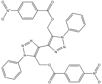 1,1'-Diphenyl-5,5'-bis[(4-nitrobenzoyloxy)methyl]-4,4'-bi(1H-1,2,3-triazole) Struktur