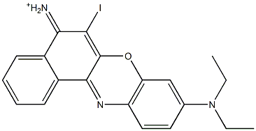 9-(Diethylamino)-6-iodo-5H-benzo[a]phenoxazin-5-iminium Struktur