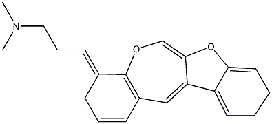 3-(Benzofuro[2,3-c][1]benzoxepin-12(6H)-ylidene)-N,N-dimethyl-1-propanamine Struktur